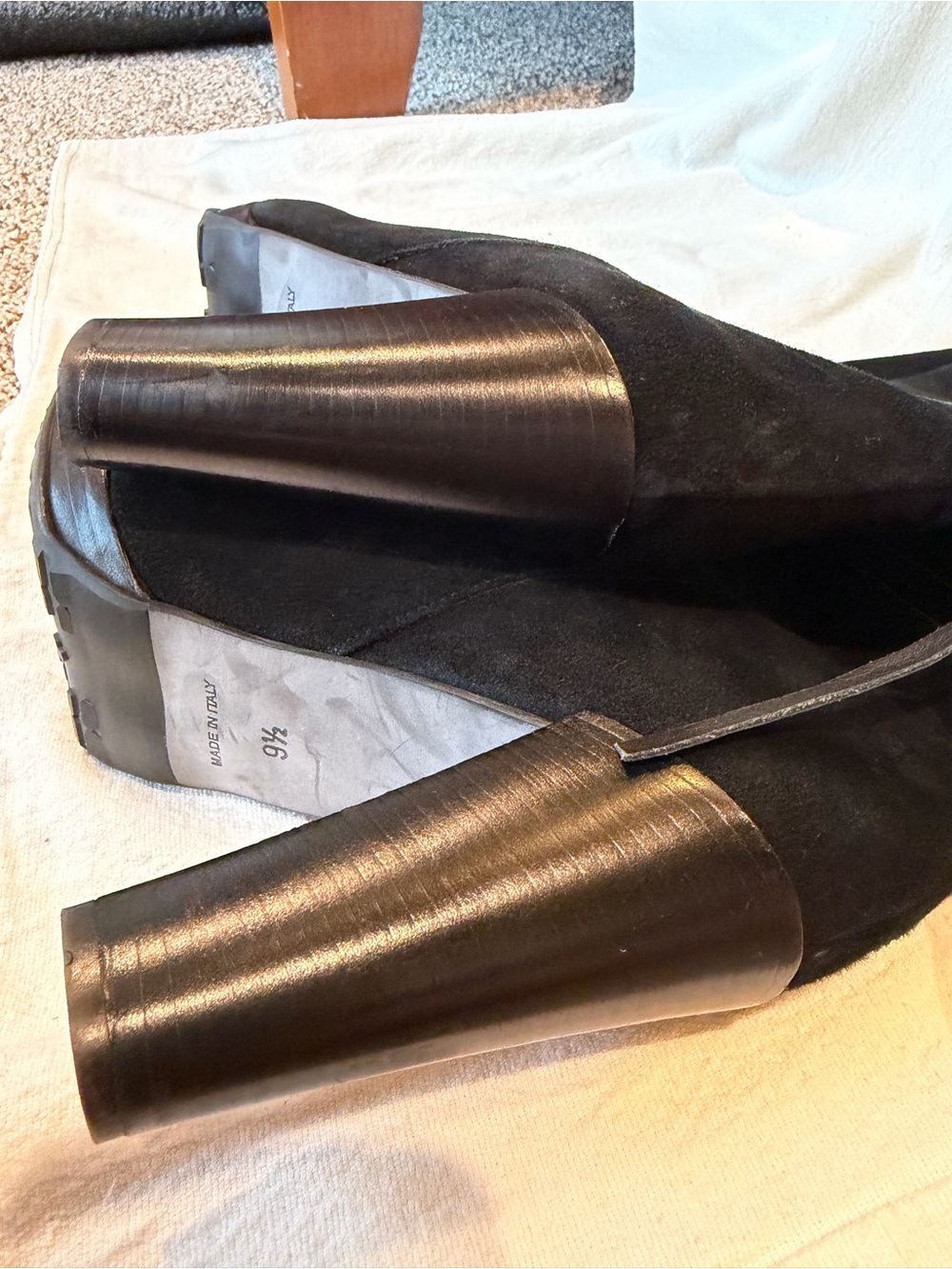 Kenneth Cole New York Black Suede Whip It Over-the-Knee Boots - 9.5 - Picture 8 of 13